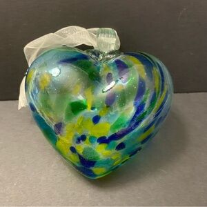 Vintage suncatcher 3 dimensional Glass Heart